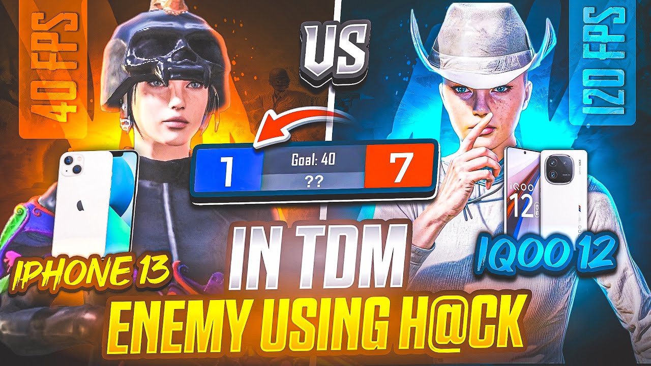 Today challenge high FPS tdm player | iqoo 12 120 FPS vs iPhone 13 60 ...