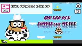 Main game SKY HOP di Game pou!!!!!!  Sampai 400 meter screenshot 1