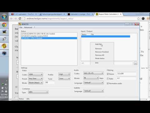 New and Old Bencos Settings for .avi to .mp4