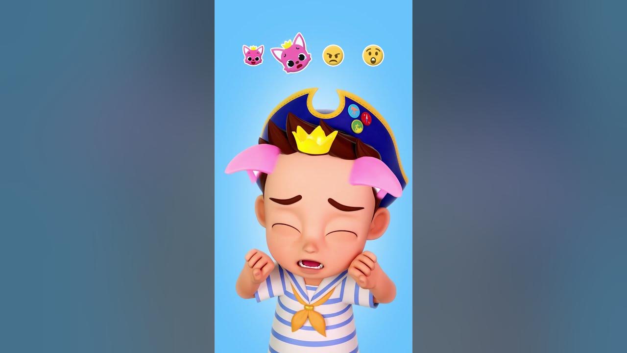 Pinkfong Ears on Brody! Learn Emotions 🥰 Try It on Tiktok #shorts #bebefinn