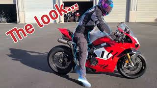 Akrapovic Full Anium Undertail Exhaust, On This 2023 Ducati V4-R.