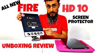 All New Fire HD 10 Tablet Tempered Glass Screen Protector Unboxing Review J&D Brand