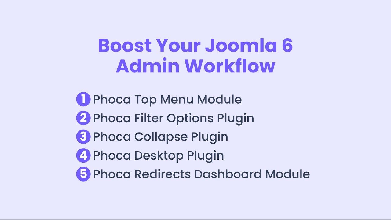 5 Extensions to Boost Your Joomla 6 Administration Workflow