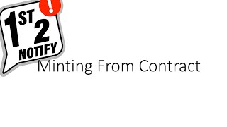 How To Mint From A Smart Contract - Nft