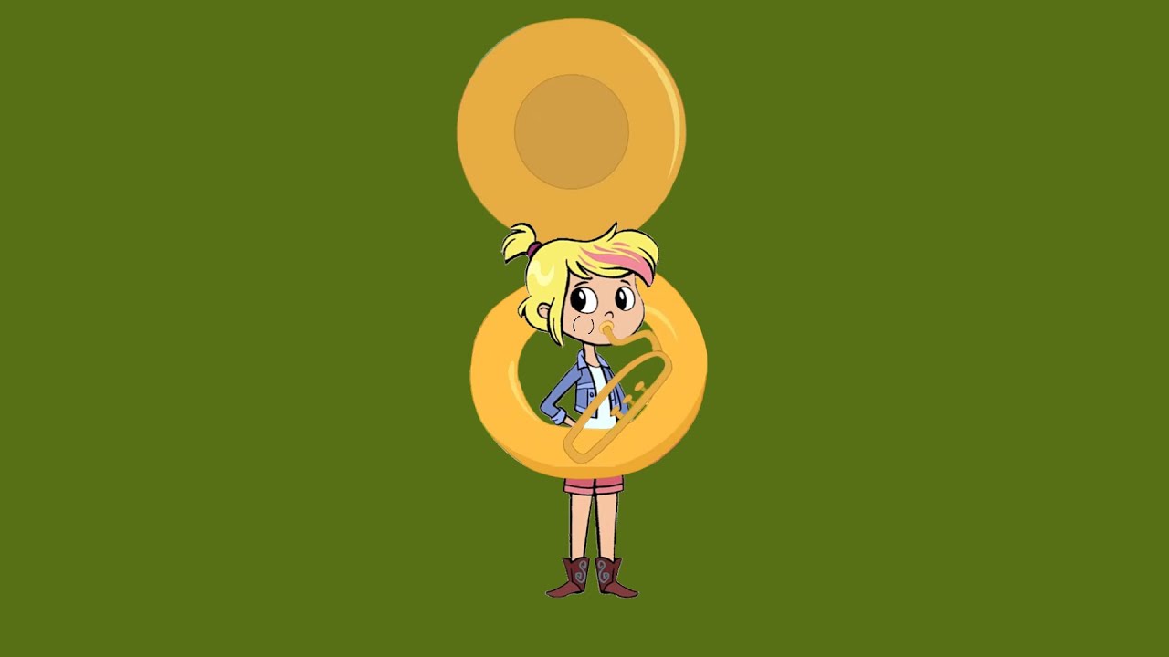 Crystal Fuentes playing the Sousaphone