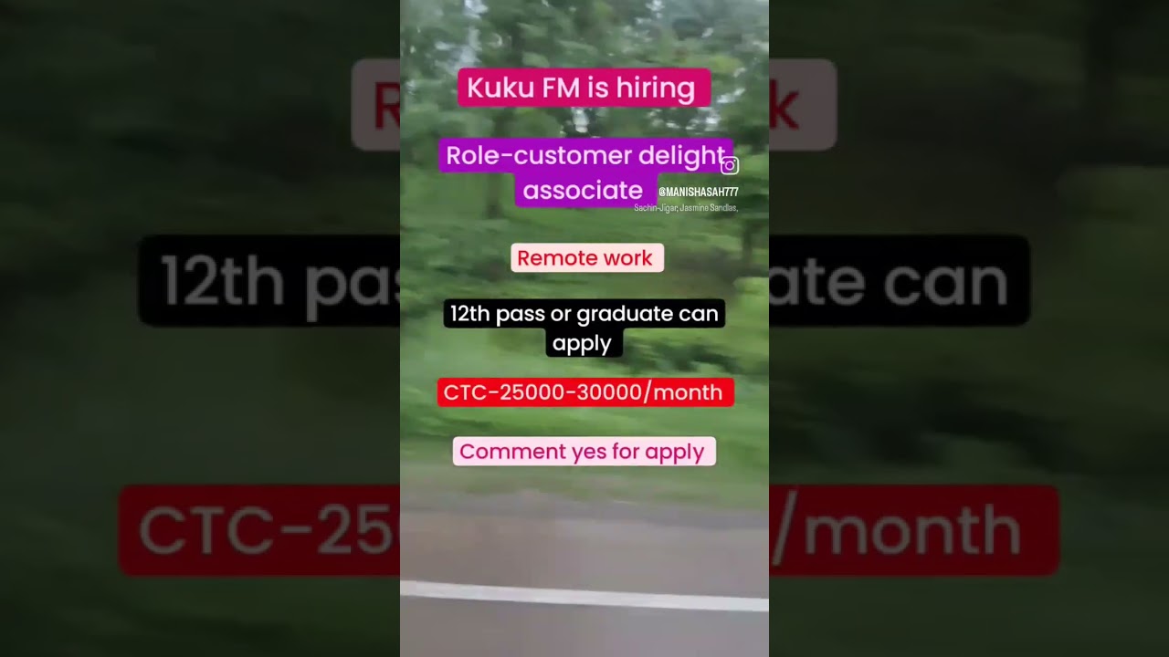 kuku FM is hiring.... 