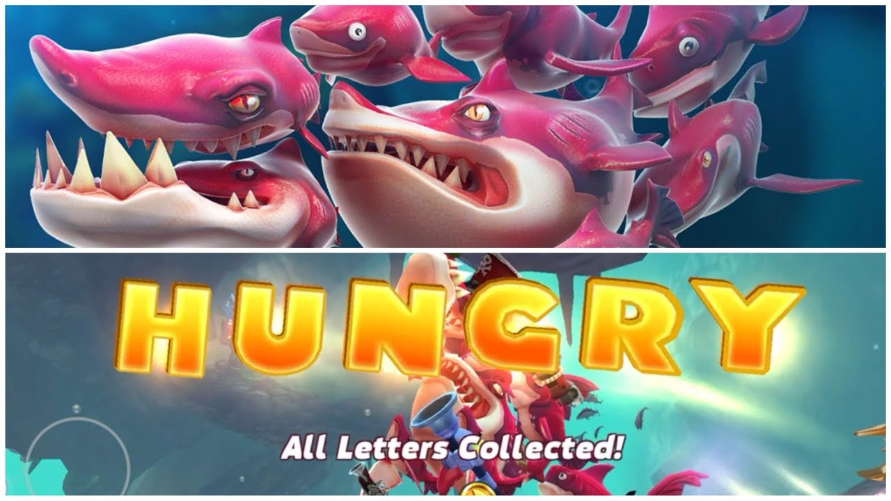 Hungry Letters New shark the frenzy ! collected all HUNGRY letters ( Hungry Shark ...