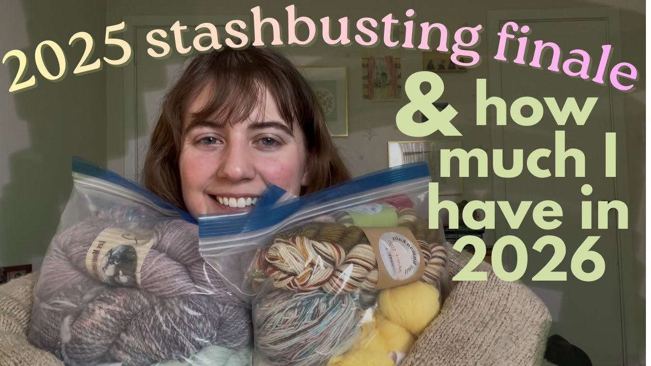 How much I knit from stash in 2025 & my 2026 yarn total