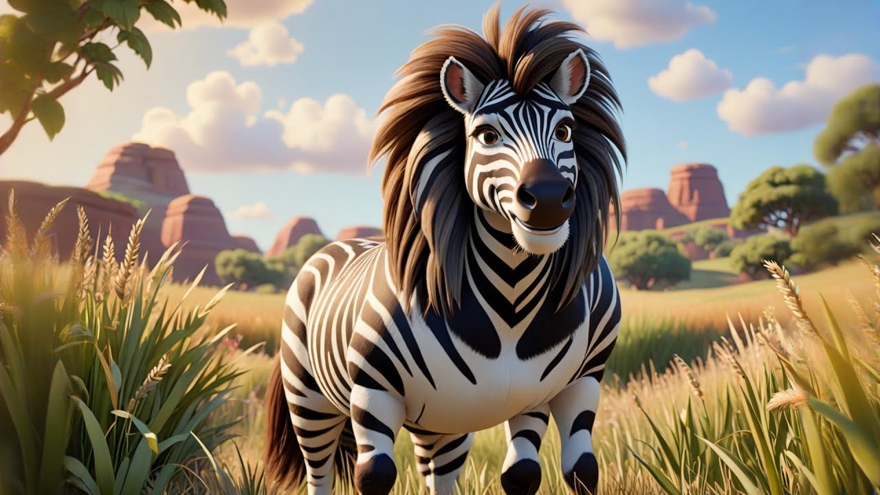 Zara Zebra Brushes Her Mane | Zebra Song for Kids | Nursery Rhymes and Animal Care Songs