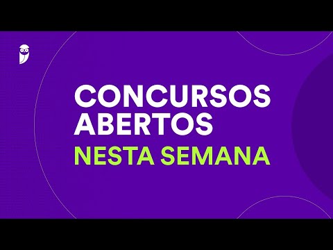 Concursos Abertos nesta Semana de 26 de outubro  a 2 de novembro de 2025