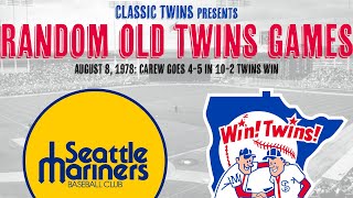 Random Games: Minnesota Twins vs Seattle Mariners (08/08/1978)