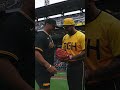 Russell Wilson throws out the first pitch at PNC Park!