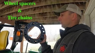 Wheel spacers for the John Deere 3033R