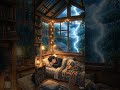 "Ghibli Vibe: Rainy Day in a Cozy Treehouse🌿⛈️ #lofimusic #shorts