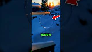 Blowing a Bubble in Freezing Weather — It Instantly Turned to Ice ❄️🫧