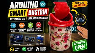 🚮 Automatic Dustbin Using Arduino UNO|Smart Touchless Dustbin with Ultrasonic Sensor & Servo