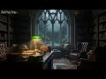 Dark Academia Spring 📚 Rainy Library Jazz for Deep Study & Exams