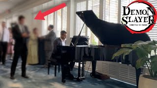 I played Gurenge on piano at a wedding cocktail hour