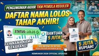 Selamat! Resmi Pengumuman Akhir TKM Pemula Kemnaker 2026: Cek Daftar Penerima 5 Juta!