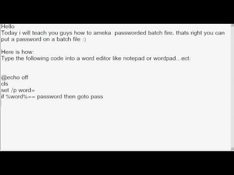 BATCH password