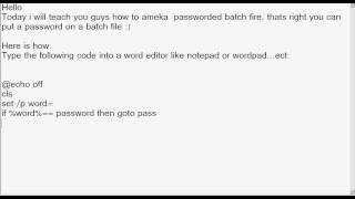 BATCH password
