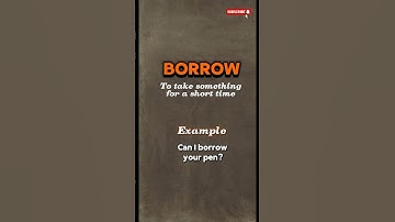 Borrow | meaning | example | #pronounce #howtopronounce #english #shorts  @PronunciationManual