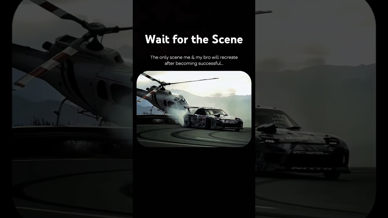 Helicopter vs car drift!! 