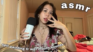 Asmr Slow Spit Painting & Wet Mouth Sounds For Sleep Personal Attention