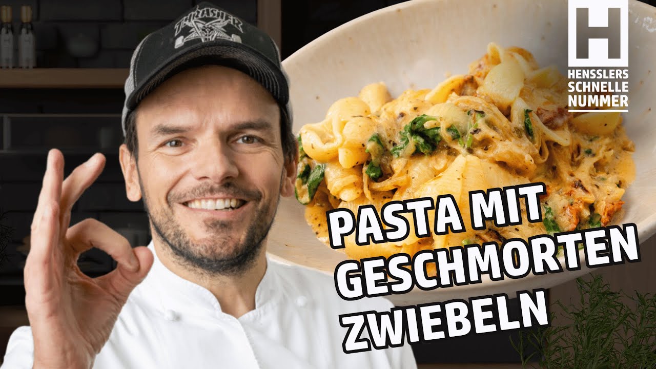 Schnelles Pasta mit geschmorten Zwiebeln Rezept von Steffen Henssler | Günstige Rezepte