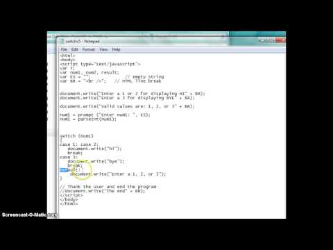 Java Script Switch