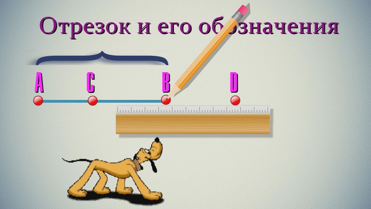 Отрезок и его обозначения - YouTube