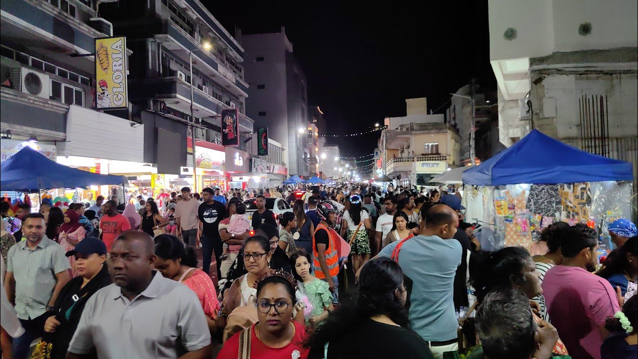 Night Christmas Market Port Louis 🌲🇲🇺