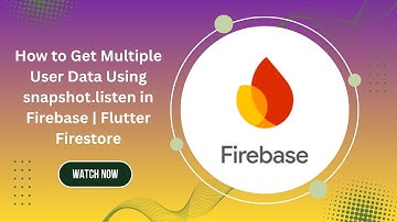How to Get Multiple User Data Using  snapshot.listen in Firebase | Flutter Firestore
