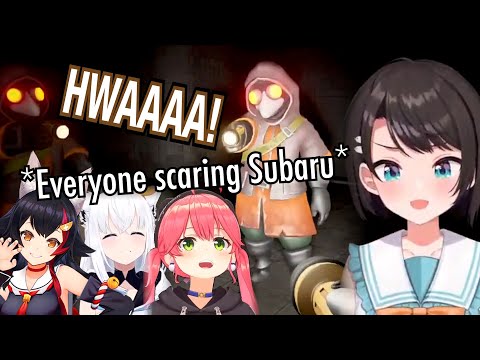 Miko, Subaru, Mio & Fubuki play Mimesis. Scream and scare each other nonstop instead