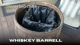 How to Make a Trash Bag Holder for a Whiskey Barrel DIY