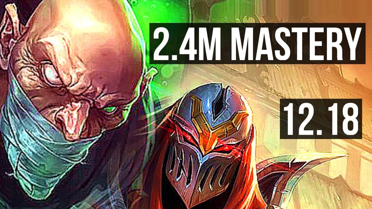 SINGED vs ZED (MID) | 2.4M mastery, 5/1/4, 800+ games | KR Diamond | 12.18