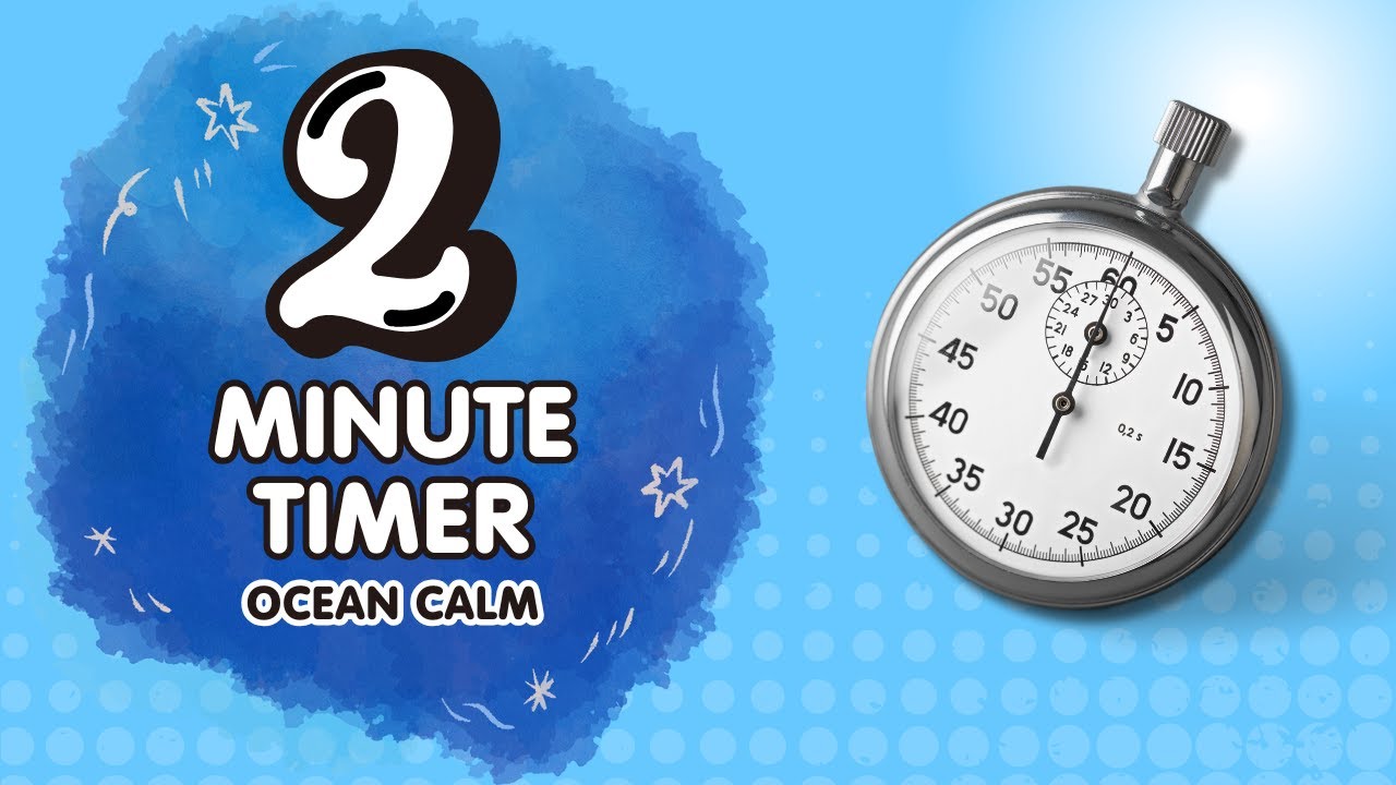 2 Minute Timer | Calming Ocean Timer with Alarm