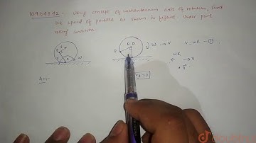 Find speed of particle P as shown in figure, under pure rolling condition.