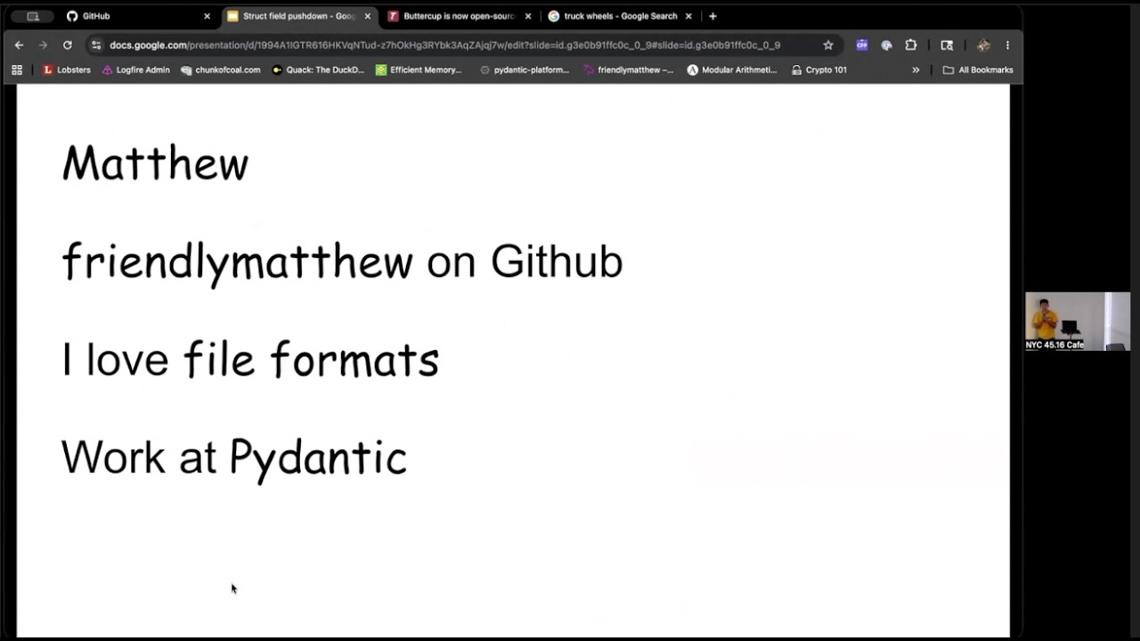 Matthew Kim - teaching datafusion about struct fields and Variant - YouTube