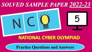 CLASS - 5 | NCO 2022-23 | National Cyber Olympiad Exam | Solved Sample Paper | Olympiad Preparation