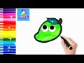 Menggambar dan Mewarnai Buah Mangga untuk anak-anak dan balita||How to Drawing and painting Manggo