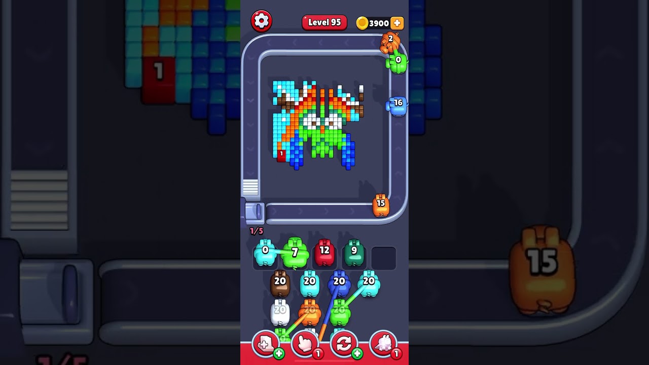 Pixel Flow Level 95 Walkthrough Gameplay | Very Hard