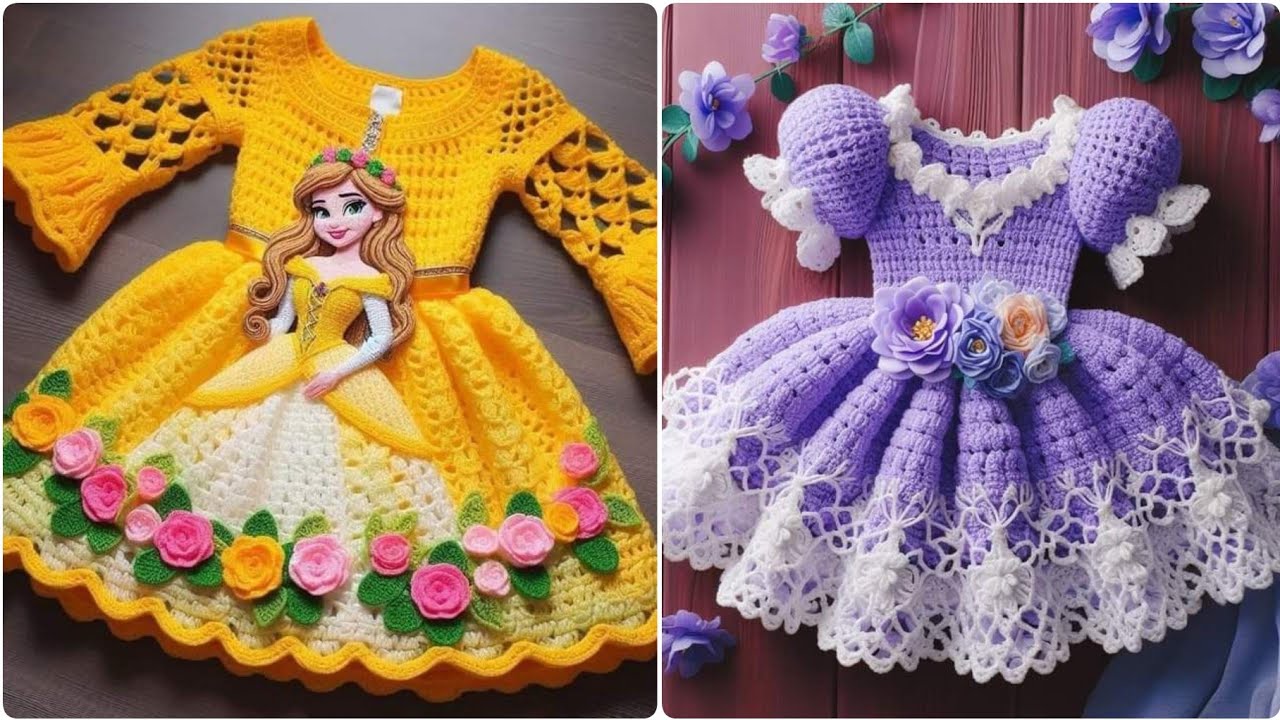 Very Much Appreciated yet Gorgeous sophisticated Crochet hand knitted baby girls frocks design 2026