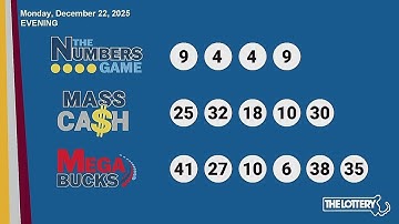 Evening Drawings: Monday, December 22, 2025