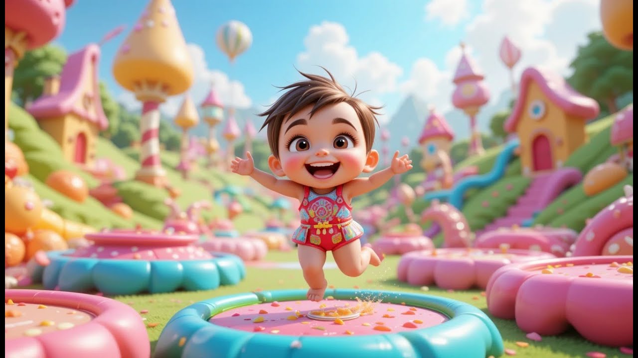 Bunny Bounces Over the Moonlight Cake Rhyme Song | Popular Nursery Rhyme | Educational Kids Songs