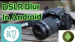 How To Take Blur DSLR Photos In Android | B612 screenshot 4