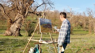 OLD BARN plein air OIL PAINTING