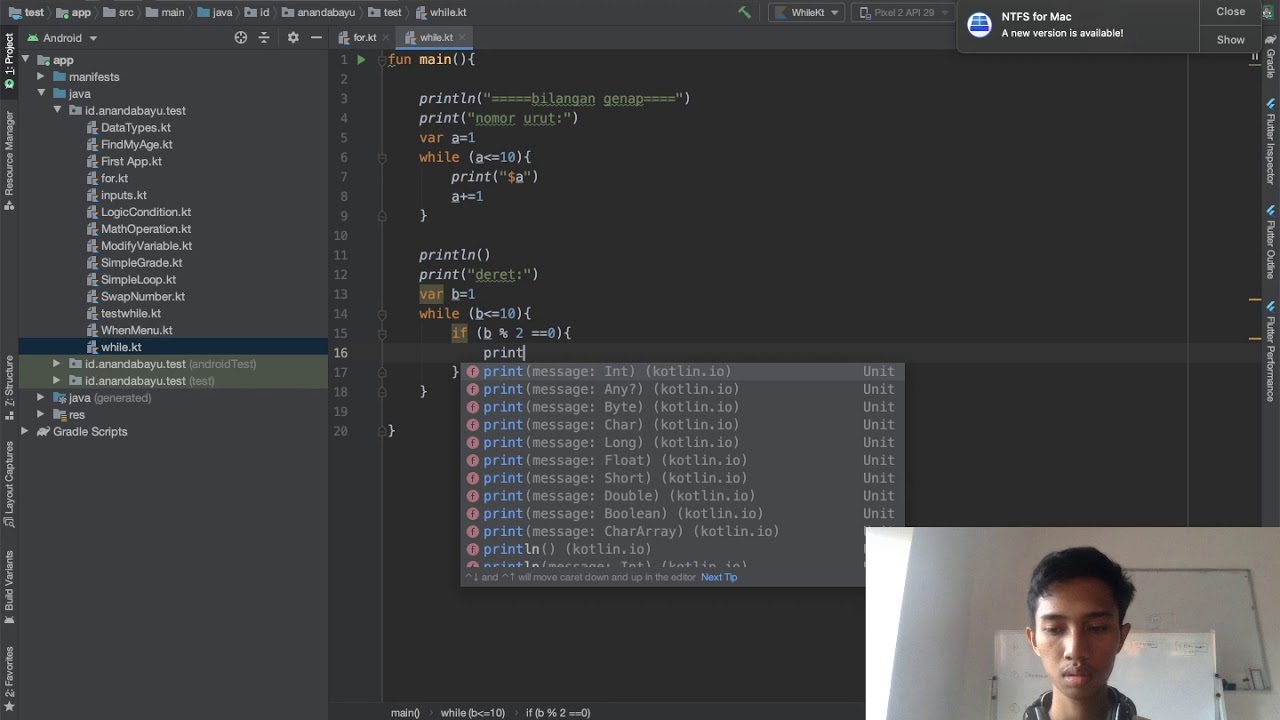 CARA MEMBUAT PROGRAM DERET BILANGAN GENAP DAN GANJIL (WHILE
