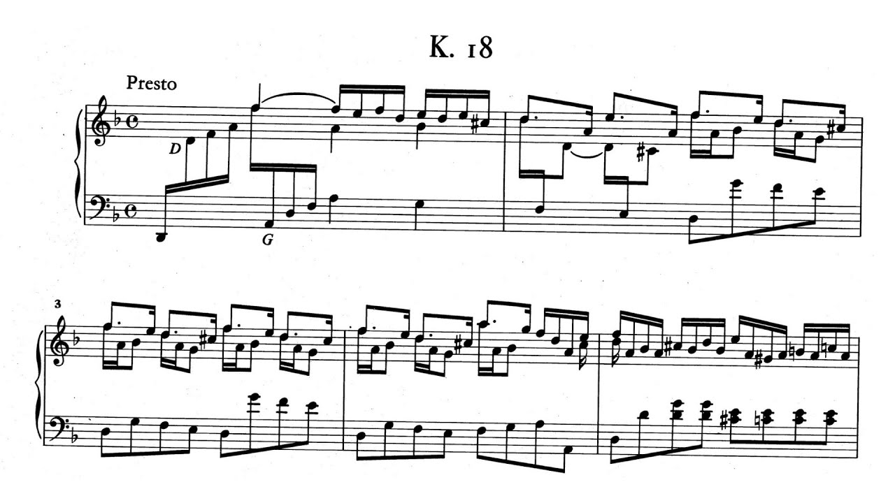 Scarlatti: Keyboard Sonata in D minor, K.18 - YouTube