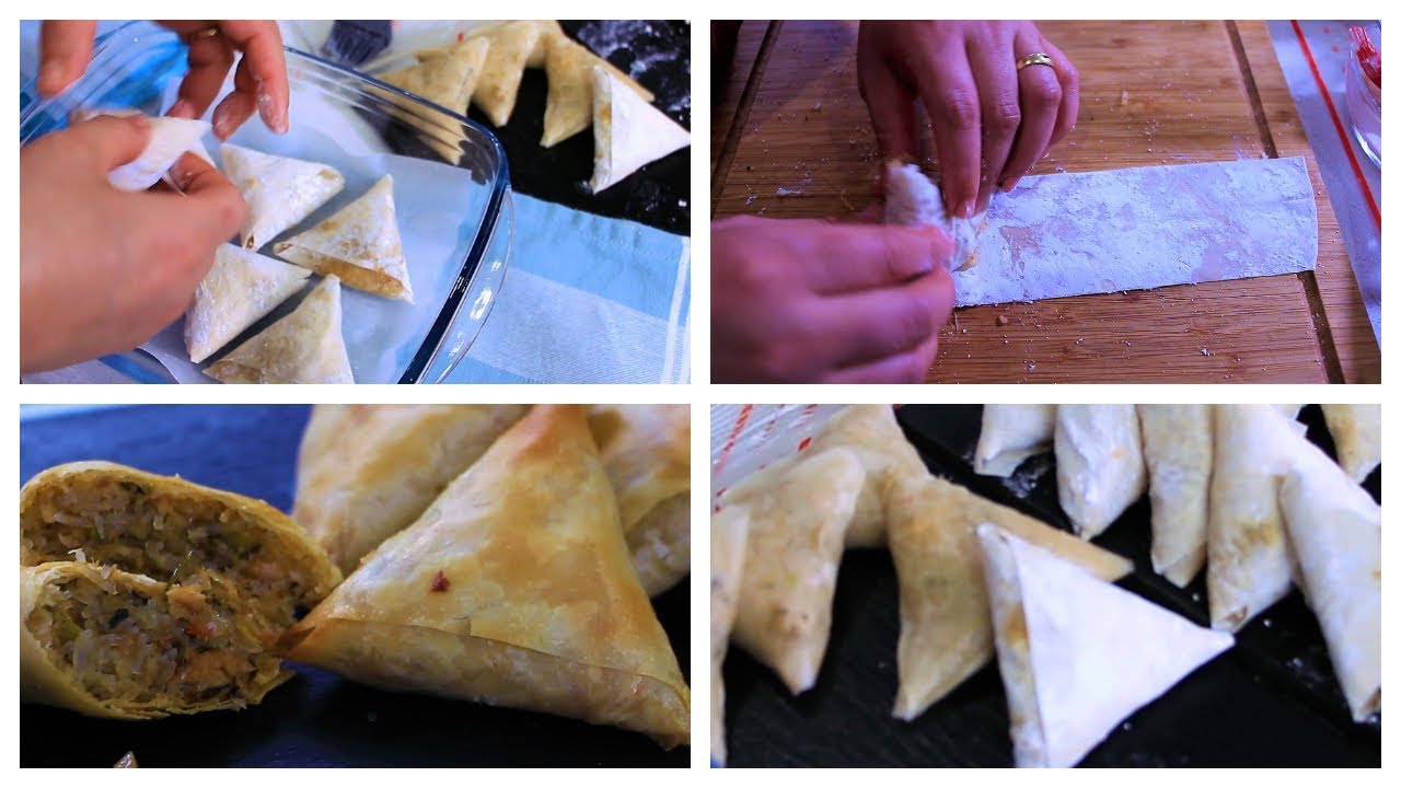 اروع بريوات بالطون بعجين الفيلو المنزلي الصنع  مع طريقة الاحتفاظ